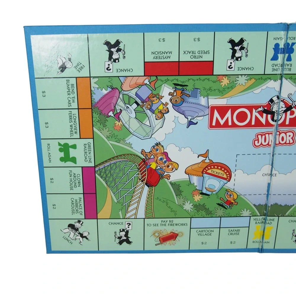 Monopoly Junior Board Game 2-4 Players‎ Ages 5-8 Complete Set Family Fun